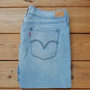 Levi's 515 Blue Denim Capri Jeans Women's Size 12 Light Wash